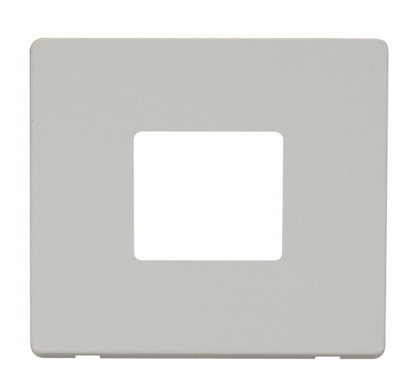 Click® Scolmore Definity™ SCP402PW 1 Gang MiniGrid® Cover Plate - 2 Apertures  Polar White  Insert