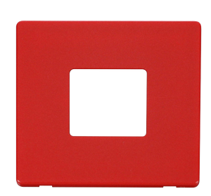 Click® Scolmore Definity™ SCP402RD 1 Gang MiniGrid® Cover Plate - 2 Apertures  Red  Insert