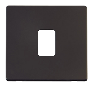 Click® Scolmore Definity™ SCP422BK 20A DP Switch Cover Plate  Matt Black  Insert