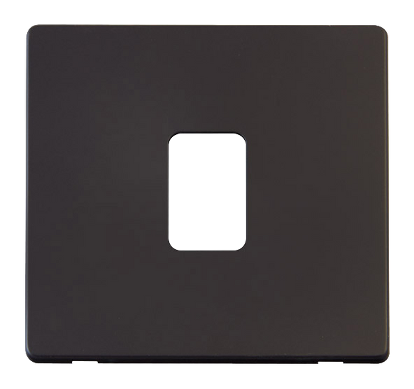 Click® Scolmore Definity™ SCP422BK 20A DP Switch Cover Plate  Matt Black  Insert