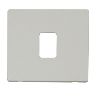 Click® Scolmore Definity™ SCP422PW 20A DP Switch Cover Plate  Polar White  Insert