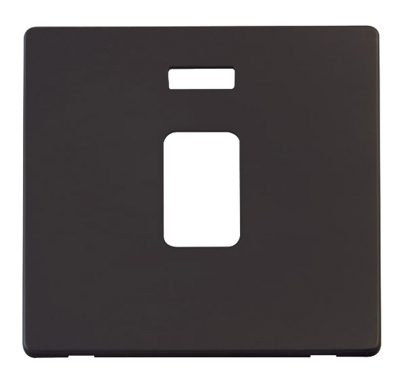 Click® Scolmore Definity™ SCP423BK 20A DP Switch With Neon Cover Plate  Matt Black  Insert