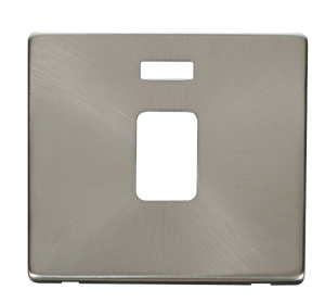 Click® Scolmore Definity™ SCP423BS 20A DP Switch With Neon Cover Plate  Brushed Stainless  Insert