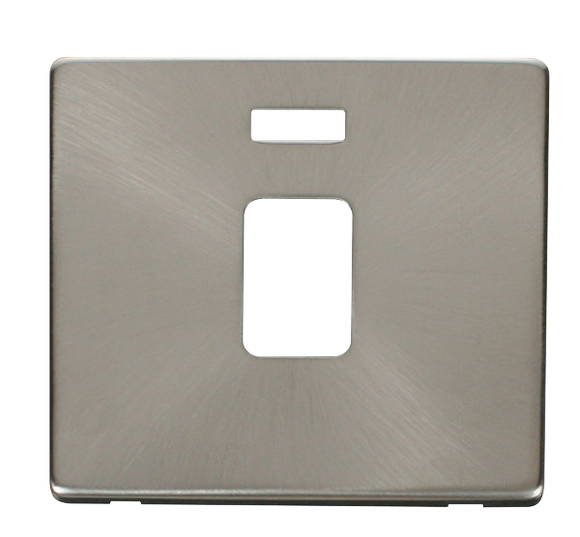 Click® Scolmore Definity™ SCP423BS 20A DP Switch With Neon Cover Plate  Brushed Stainless  Insert