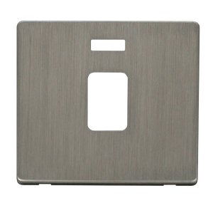 Click® Scolmore Definity™ SCP423SS 20A DP Switch With Neon Cover Plate  Stainless Steel  Insert