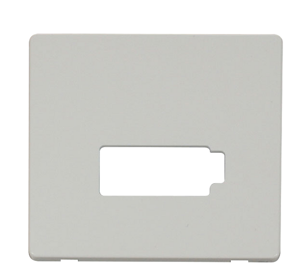 Click® Scolmore Definity™ SCP450PW 13A Lockable FCU Cover Plate  Polar White  Insert