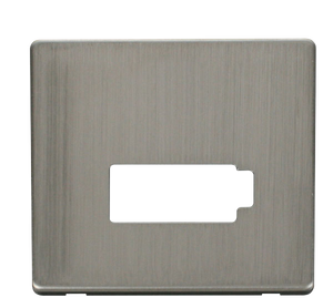 Click® Scolmore Definity™ SCP450SS 13A Lockable FCU Cover Plate  Stainless Steel  Insert