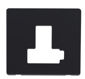 Click® Scolmore Definity™ SCP451BK 13A Lockable Switched FCU Cover Plate  Matt Black  Insert