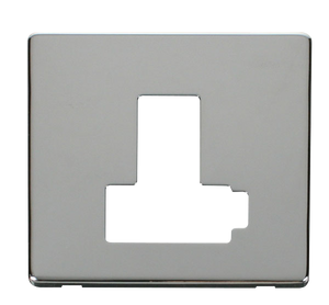 Click® Scolmore Definity™ SCP451CH 13A Lockable Switched FCU Cover Plate  Polished Chrome  Insert