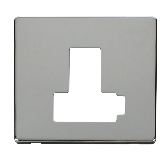 Click® Scolmore Definity™ SCP451CH 13A Lockable Switched FCU Cover Plate  Polished Chrome  Insert