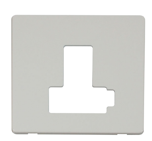 Click® Scolmore Definity™ SCP451PW 13A Lockable Switched FCU Cover Plate  Polar White  Insert