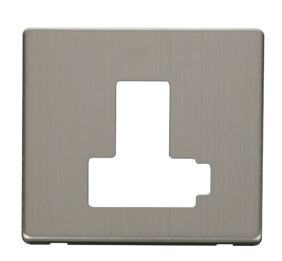 Click® Scolmore Definity™ SCP451SS 13A Lockable Switched FCU Cover Plate  Stainless Steel  Insert