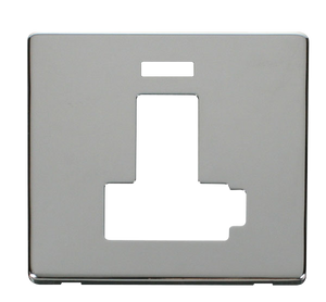 Click® Scolmore Definity™ SCP452CH 13A Lockable Switched FCU With Neon Cover Plate  Polished Chrome  Insert