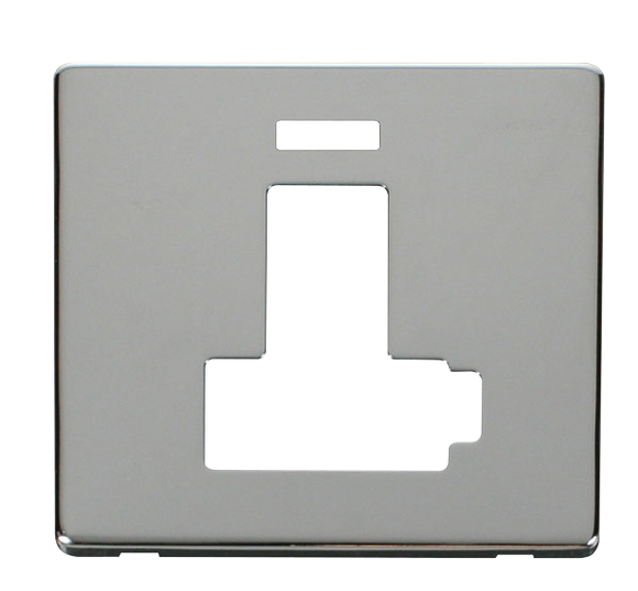 Click® Scolmore Definity™ SCP452CH 13A Lockable Switched FCU With Neon Cover Plate  Polished Chrome  Insert