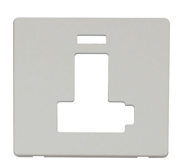 Click® Scolmore Definity™ SCP452PW 13A Lockable Switched FCU With Neon Cover Plate  Polar White  Insert