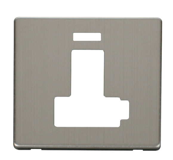 Click® Scolmore Definity™ SCP452SS 13A Lockable Switched FCU With Neon Cover Plate  Stainless Steel  Insert