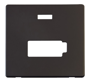 Click® Scolmore Definity™ SCP453BK 13A Lockable FCU With Neon Cover Plate  Matt Black  Insert