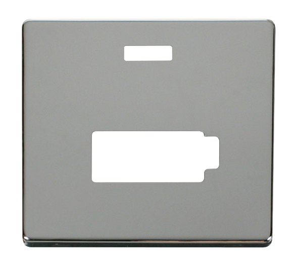 Click® Scolmore Definity™ SCP453CH 13A Lockable FCU With Neon Cover Plate  Polished Chrome  Insert