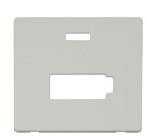 Click® Scolmore Definity™ SCP453PW 13A Lockable FCU With Neon Cover Plate  Polar White  Insert