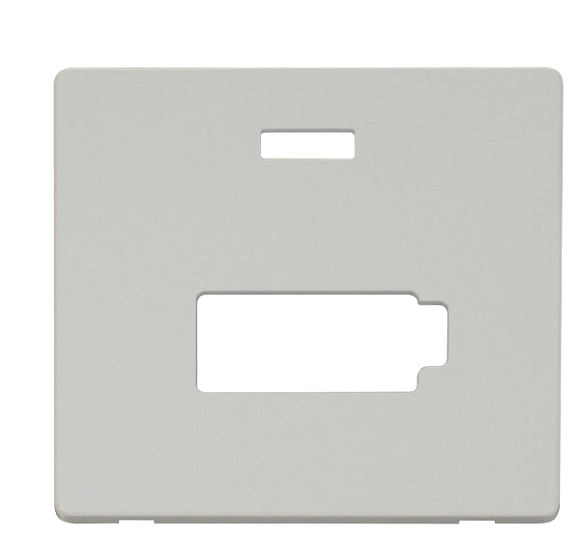 Click® Scolmore Definity™ SCP453PW 13A Lockable FCU With Neon Cover Plate  Polar White  Insert