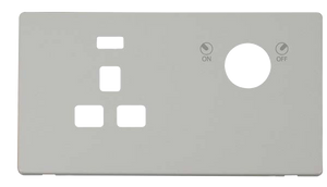 Click® Scolmore Definity™ SCP655PW 13A 1 Gang DP Key Lockable Socket With Neon Cover Plate Polar White  Insert