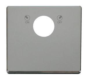 Click® Scolmore Definity™ SCP660CH 20A Double Pole Key Lockable Switch Cover Plate Polished Chrome  Insert