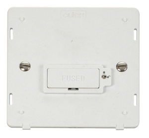 Click® Scolmore Definity™ SIN850PW 13A Lockable FCU Insert   Polar White Insert