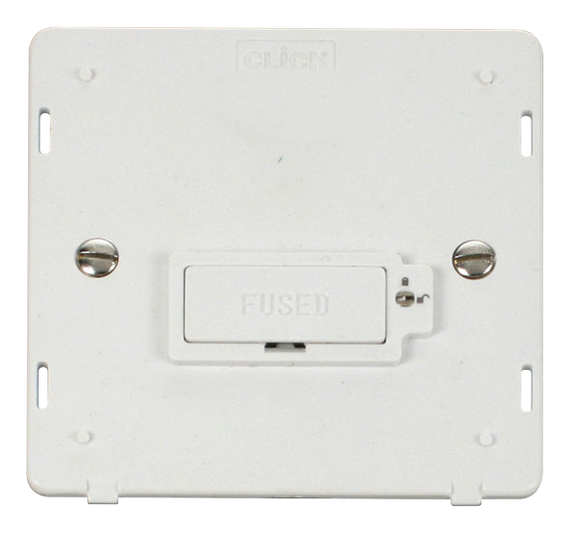 Click® Scolmore Definity™ SIN850PW 13A Lockable FCU Insert   Polar White Insert