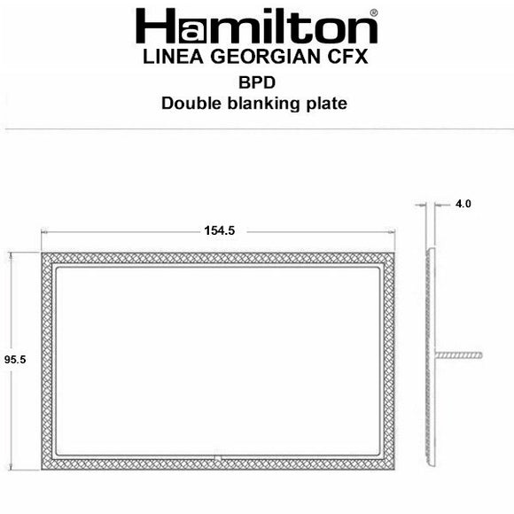 Hamilton LGXBPDEB-EB Linea-Georgian CFX Etrium Bronze Frame/Etrium Bronze Front Double Blank Plate Insert