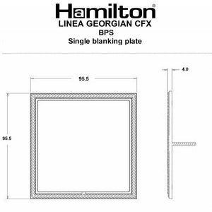 Hamilton LGXBPSEB-EB Linea-Georgian CFX Etrium Bronze Frame/Etrium Bronze Front Single Blank Plate Insert