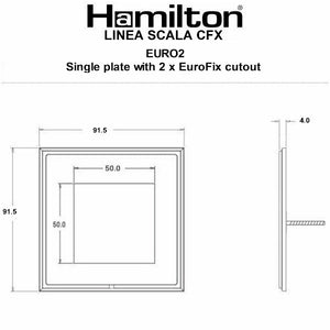 Hamilton LSXEURO2RB-RB Linea-Scala CFX EuroFix Richmond Bronze Frame/Richmond Bronze Front Single Plate complete with 2 EuroFix Apertures 50x50mm and Grid Insert