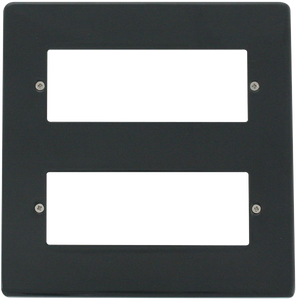 Click® Scolmore Mode Part M™ VPAG512 2 Tier MiniGrid® Unfurnished Plate c/w Gaskets - 12 Apertures - Part M™ Anthracite Grey  Insert