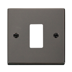 Click® Scolmore GridPro® VPBN20401 1 Gang GridPro® Frontplate - Black Nickel Black Nickel  Insert