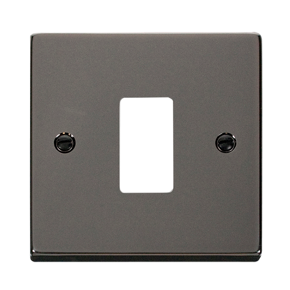 Click® Scolmore GridPro® VPBN20401 1 Gang GridPro® Frontplate - Black Nickel Black Nickel  Insert