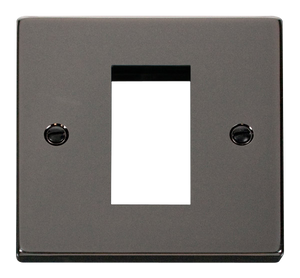 Click® Scolmore Deco® VPBN310 1 Gang New Media™ Unfurnished Plate - 1 Aperture  Black Nickel  Insert