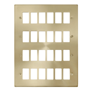 Click® Scolmore GridPro® VPSB20524 24 Gang GridPro® Frontplate - Satin Brass Satin Brass  Insert