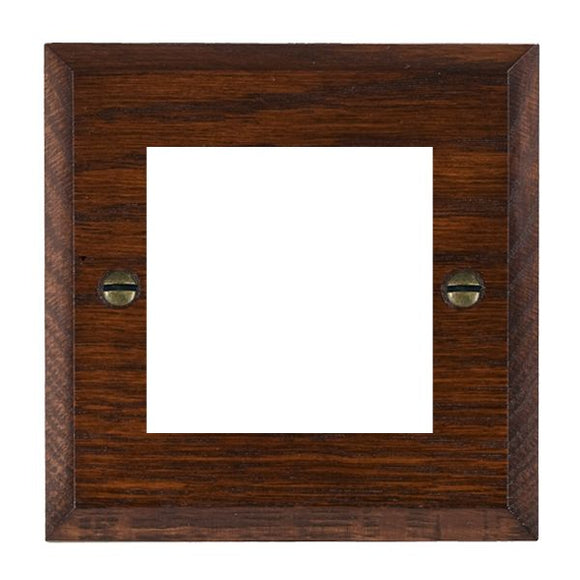 Hamilton WCAEURO2 Woods Chamfered EuroFix Antique Mahogany Single Plate complete with 2 EuroFix Apertures 50x50mm and Grid Insert