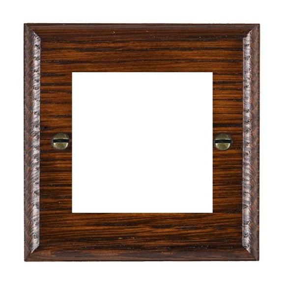 Hamilton WOAEURO2 Woods Ovolo EuroFix Antique Mahogany Single Plate complete with 2 EuroFix Apertures 50x50mm and Grid Insert