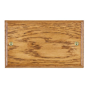 Hamilton WOMBPD Woods Ovolo Medium Oak Double Blank Plate Insert