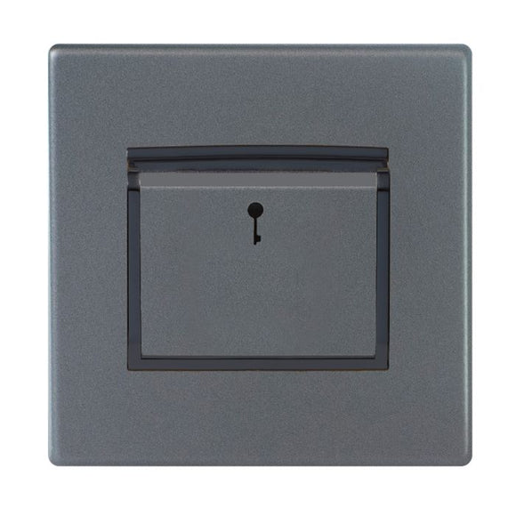 Hamilton 7G2AC11GA-QG Hartland G2 Anthra Gray 1 gang 10A (6AX) Card Switch On/Off with Blue LED Locator Anthra Gray/Quartz Grey Insert